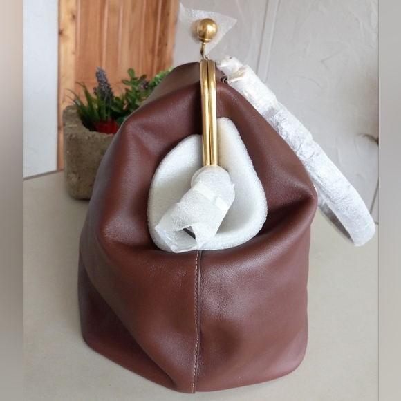 Coach Large Kisslock Frame Shoulder Clutch Bag, Brown - Picture 9 of 12